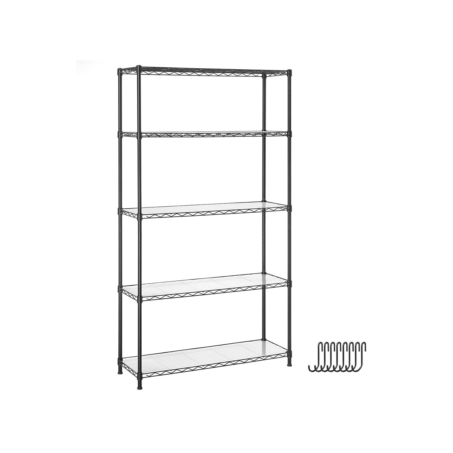 SONGMICS Garage Shelving, 5-Tier Wire Shelving Unit, Kitchen