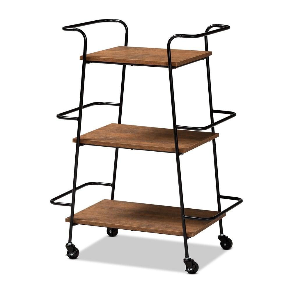 Wood and Metal Shelf - 3 Tier - Narrow