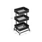 3-Tier Metal Rolling Cart FredCo