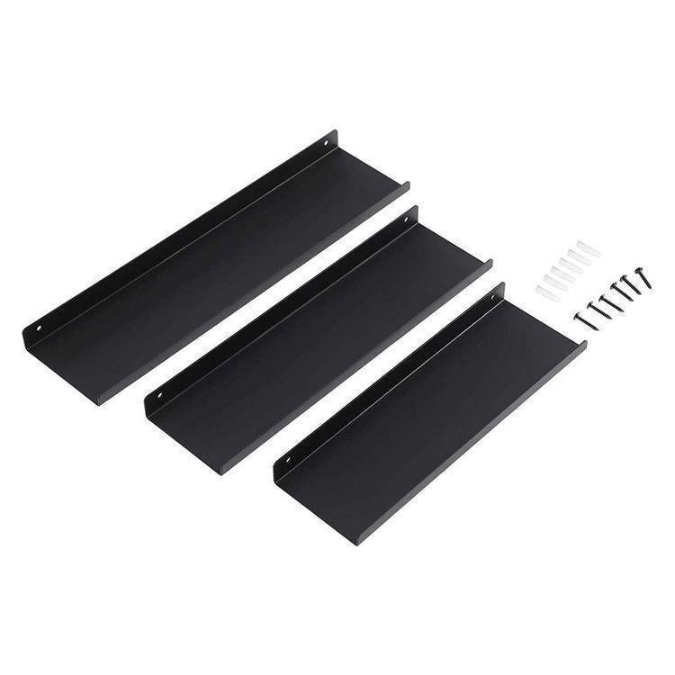 3 Wall Shelves Set Black FredCo