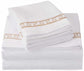 3000 Series Wrinkle Resistant Elegant Embroidered 6 Piece Sheet Set FredCo