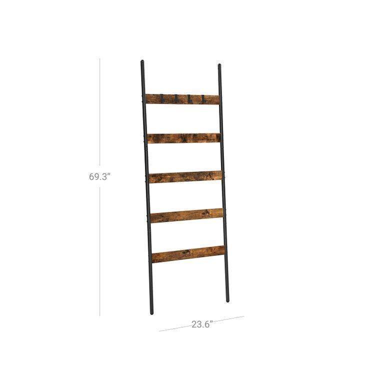 5-Tier Ladder Shelf with Hooks FredCo