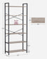 6-Tier Tall Bookshelf with Steel Frame Gray FredCo