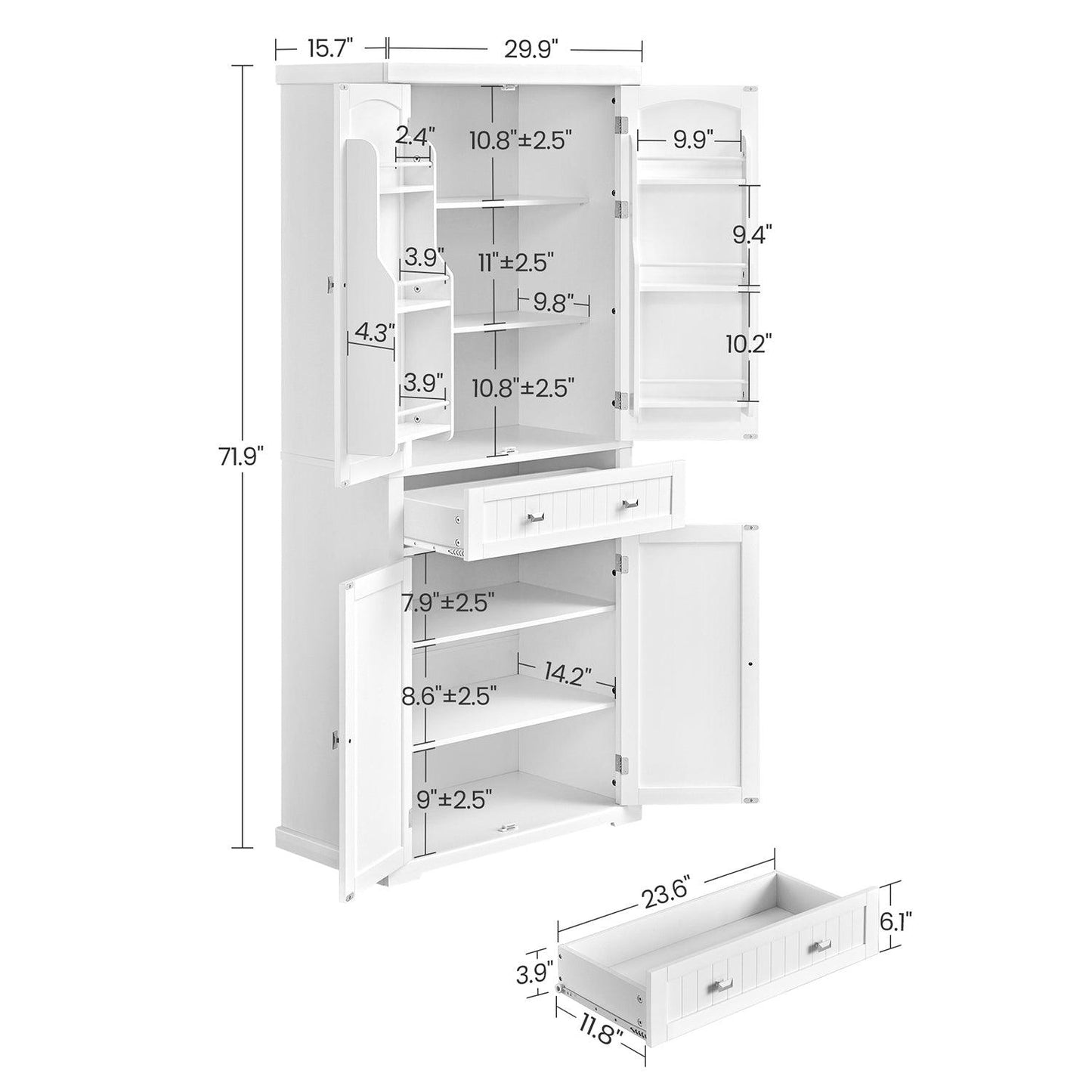 72 Inch Kitchen Pantry Cabinet FredCo