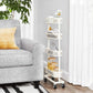 4-Tier Slim Storage Cart with Wire Baskets FredCo