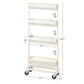 4-Tier Slim Storage Cart with Wire Baskets FredCo