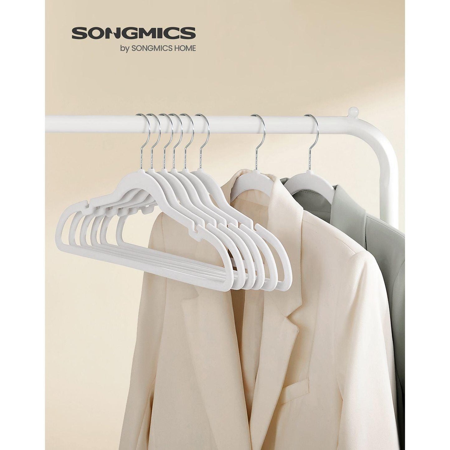 White 5 Collapsible Hangers and 50 Velvet Hangers (55-Piece Set)