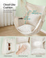 Hammock Chair with 2 Cushions Cream White FredCo