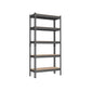 5-Tier Storage Shelves Gray FredCo