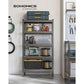 5-Tier Storage Shelves Gray FredCo