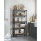 5-Tier Storage Shelves Gray FredCo