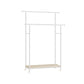 Double-Rod Clothes Rack with Wheels Natural Beige and Cloud White FredCo