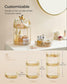 3-Tier Rotating Makeup Organizer Champagne Gold FredCo