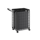 23.8-Gallon Laundry Hamper with Wheels Ink Black and Slate Gray FredCo