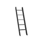 5-Tier Blanket Ladder Shelf Ebony Black FredCo