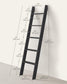 5-Tier Blanket Ladder Shelf Ebony Black FredCo