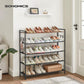 5-Tier Shoe Rack with 4 Hooks FredCo