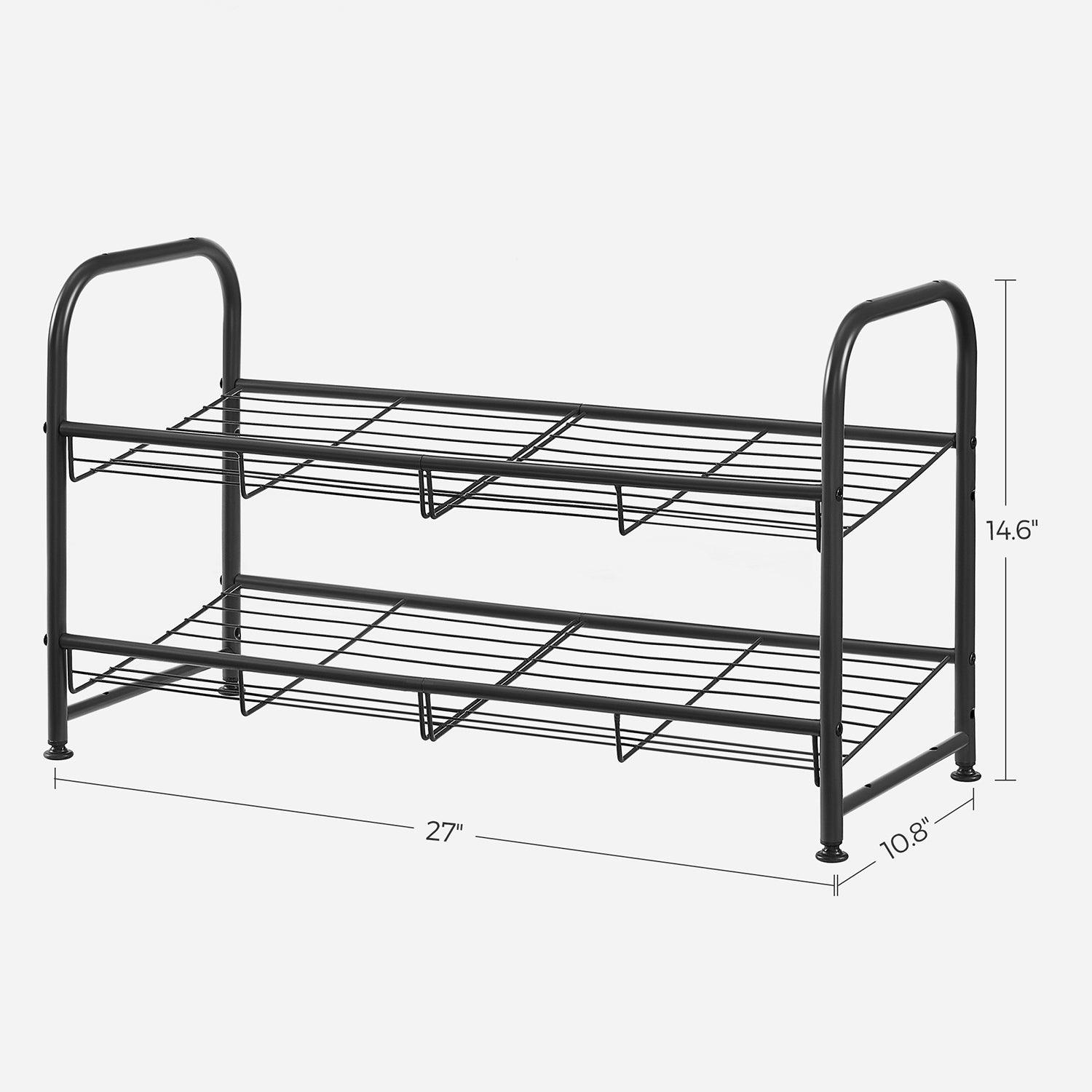 2-Tier Metal Shoes Rack FredCo