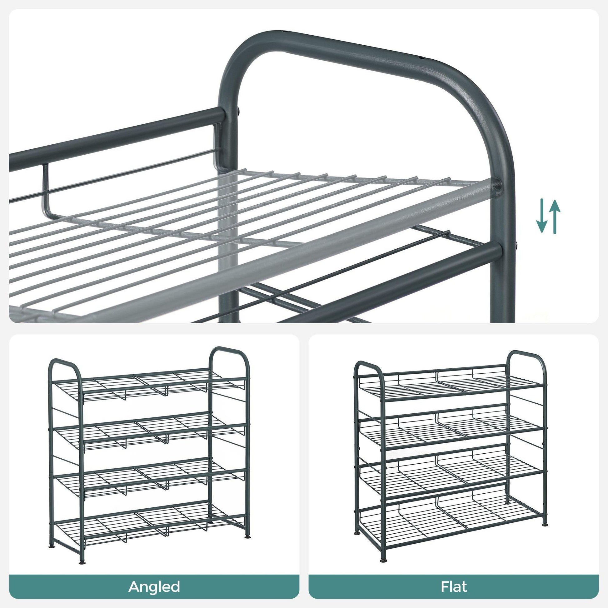 4 Tier Stackable Shoe Rack FredCo