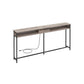 70.9-Inch Narrow Console Table Greige and Black FredCo