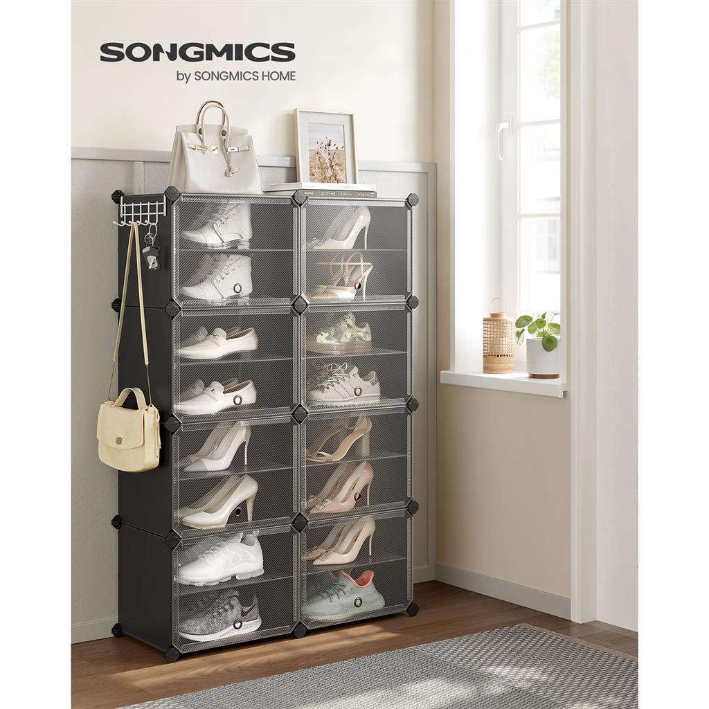 8 Cubes Shoe Organizer with Doors FredCo