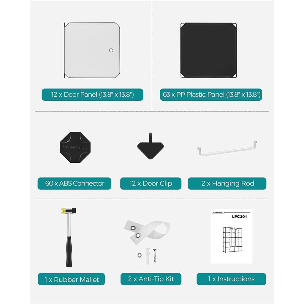 Large Plastic Portable Closet Wardrobe FredCo