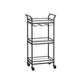 Small Bar Cart With 3-Tier Mirrored Shelf FredCo