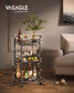 Small Bar Cart With 3-Tier Mirrored Shelf FredCo