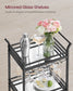 Small Bar Cart With 3-Tier Mirrored Shelf FredCo