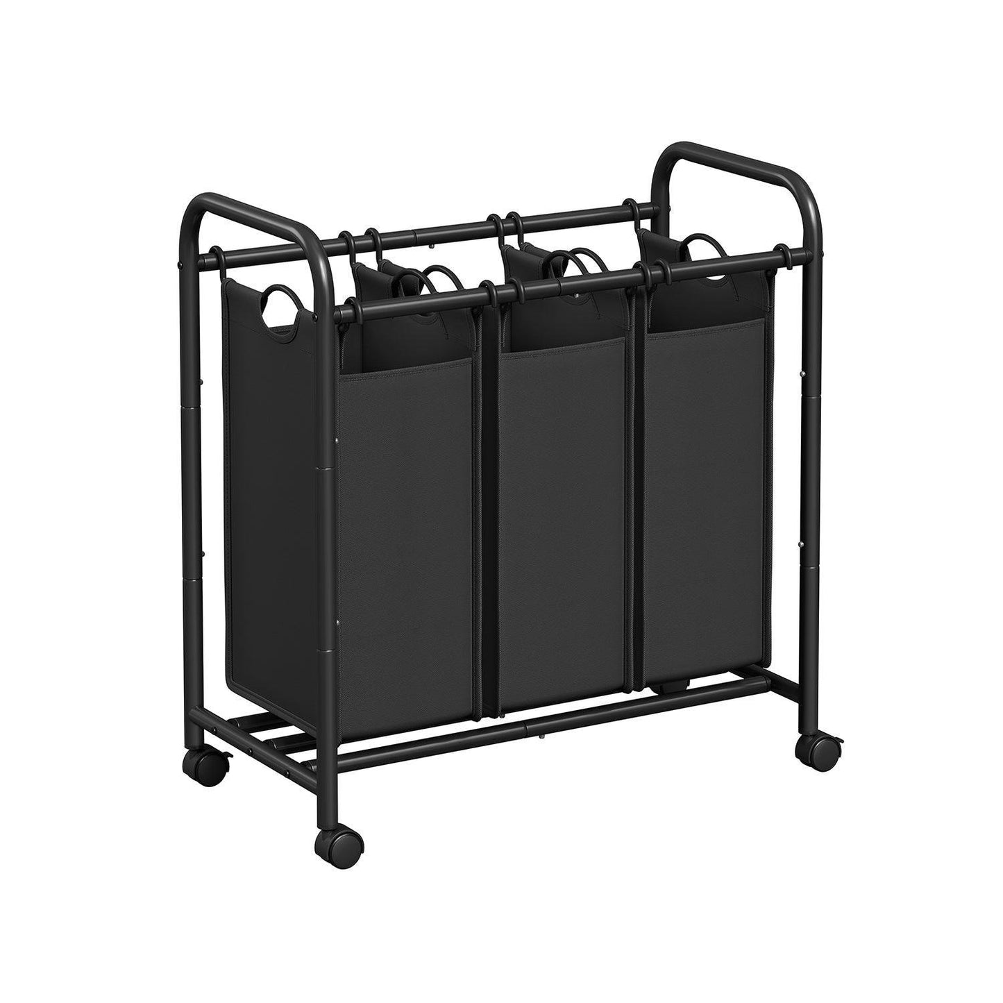 3-Section Laundry Sorter Black FredCo