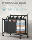 Rolling Laundry Basket with 4 Removable Bags Black FredCo