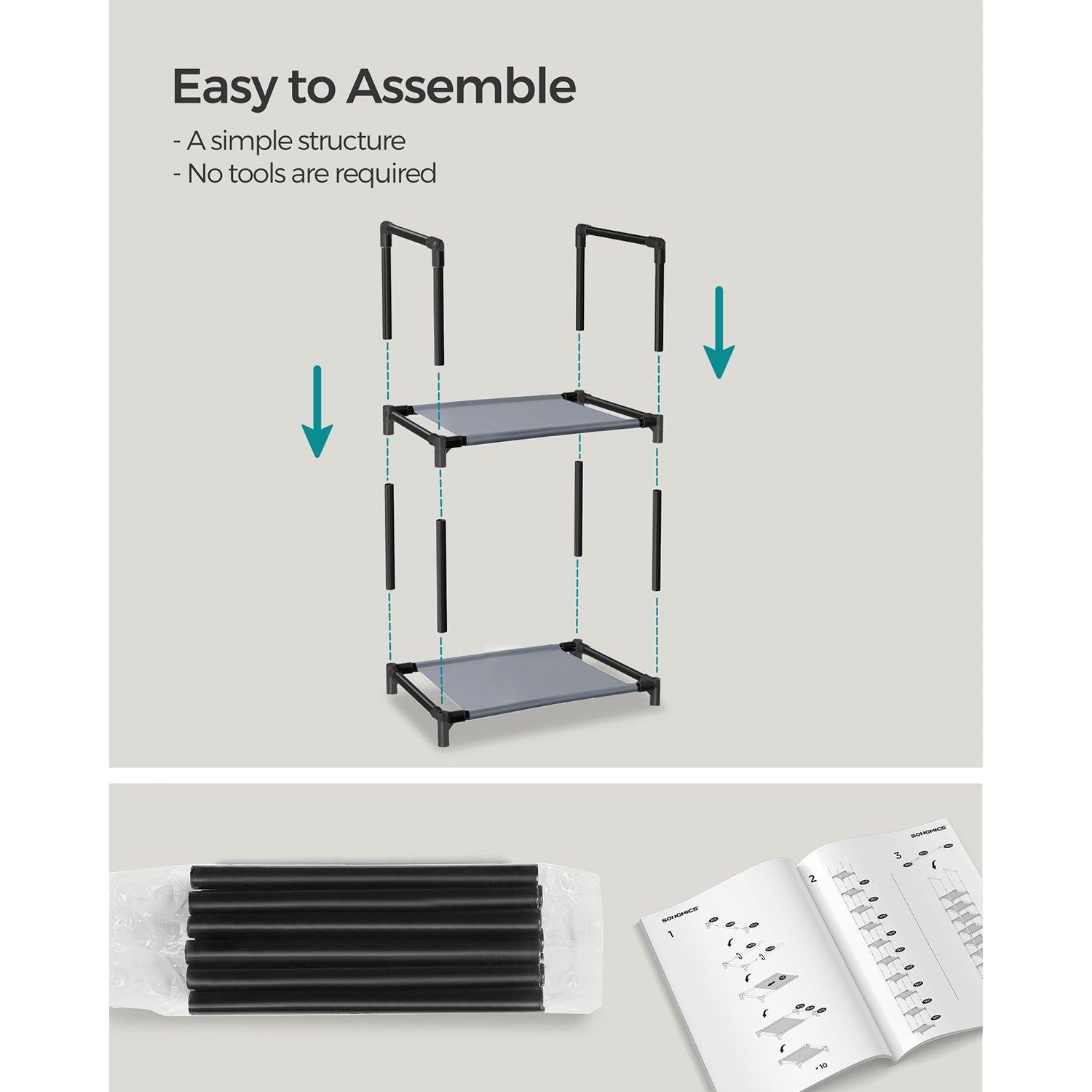 10-Tier Shoe Rack 13 x 13 x 68.1 Inches FredCo