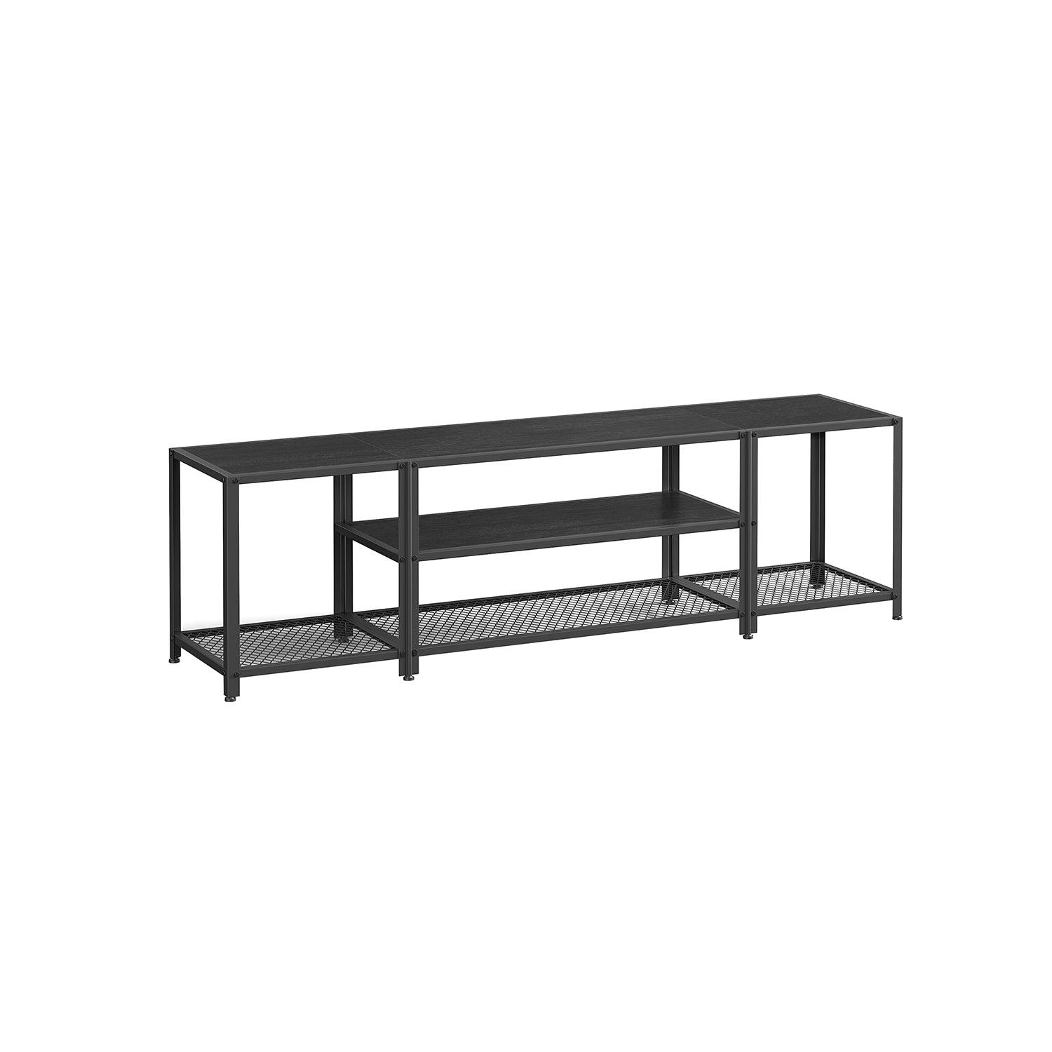 3-Tier TV Stand with Open Storage Shelves FredCo