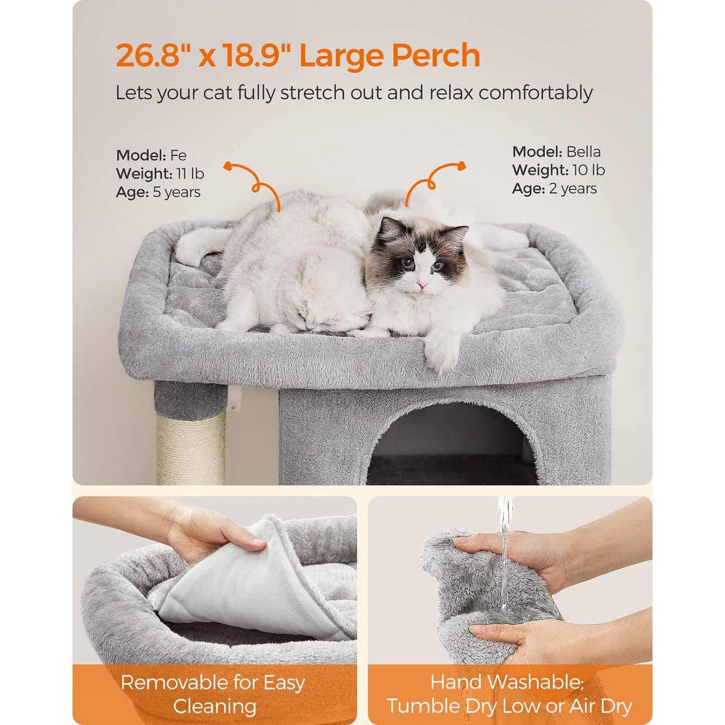 39.8-Inch Cat Tree for Large Cats FredCo