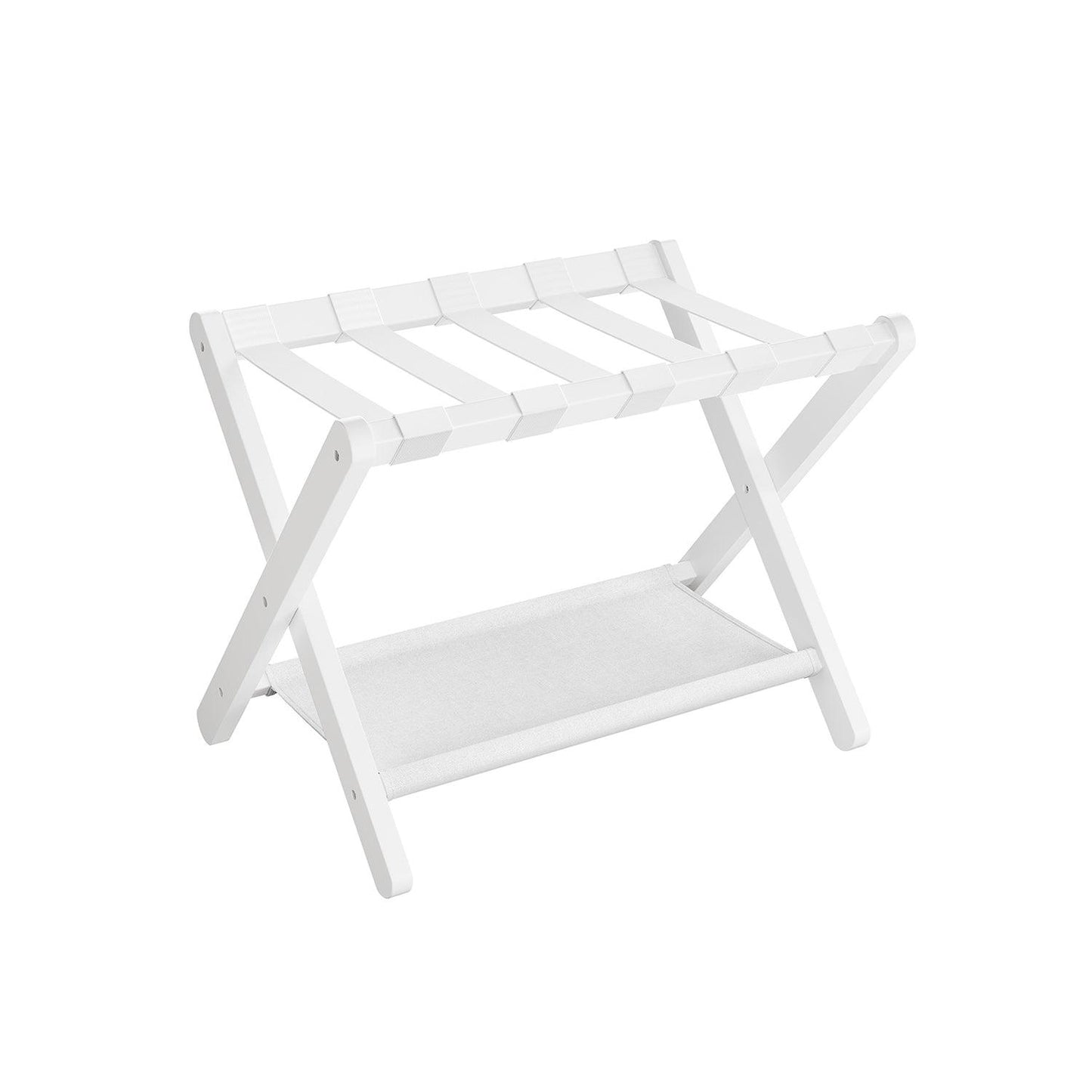 Bamboo Luggage Rack Classic White FredCo