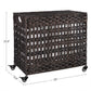 Laundry Hamper with Wheels and 3 Removable Liner Bags FredCo