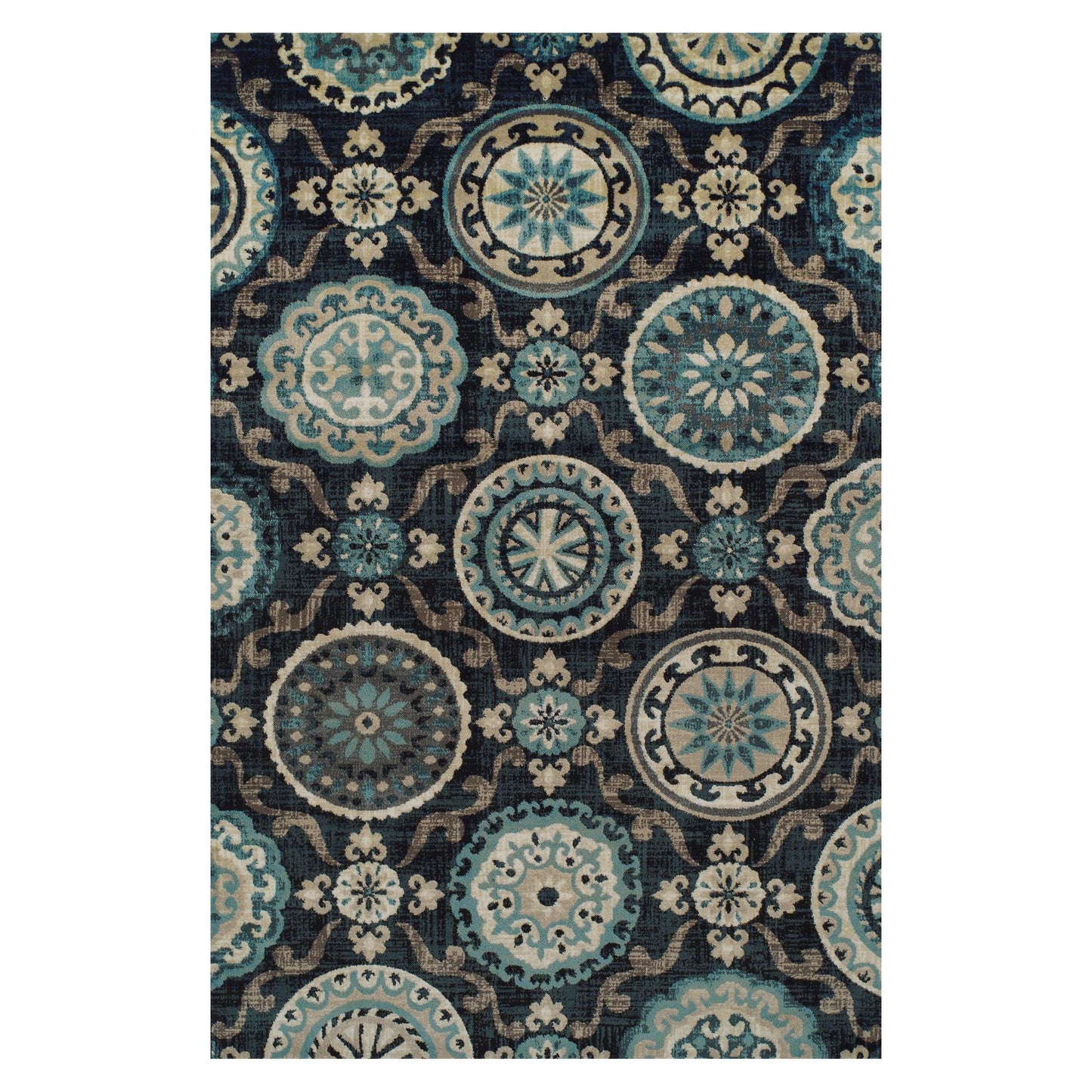 Abner Mid-Century Medallion Pattern Rug FredCo