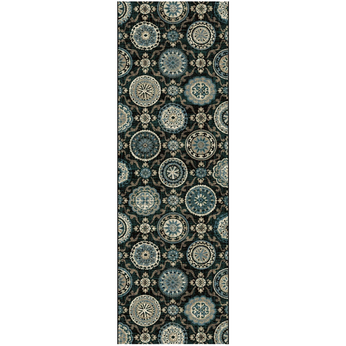 Abner Mid-Century Medallion Pattern Rug FredCo