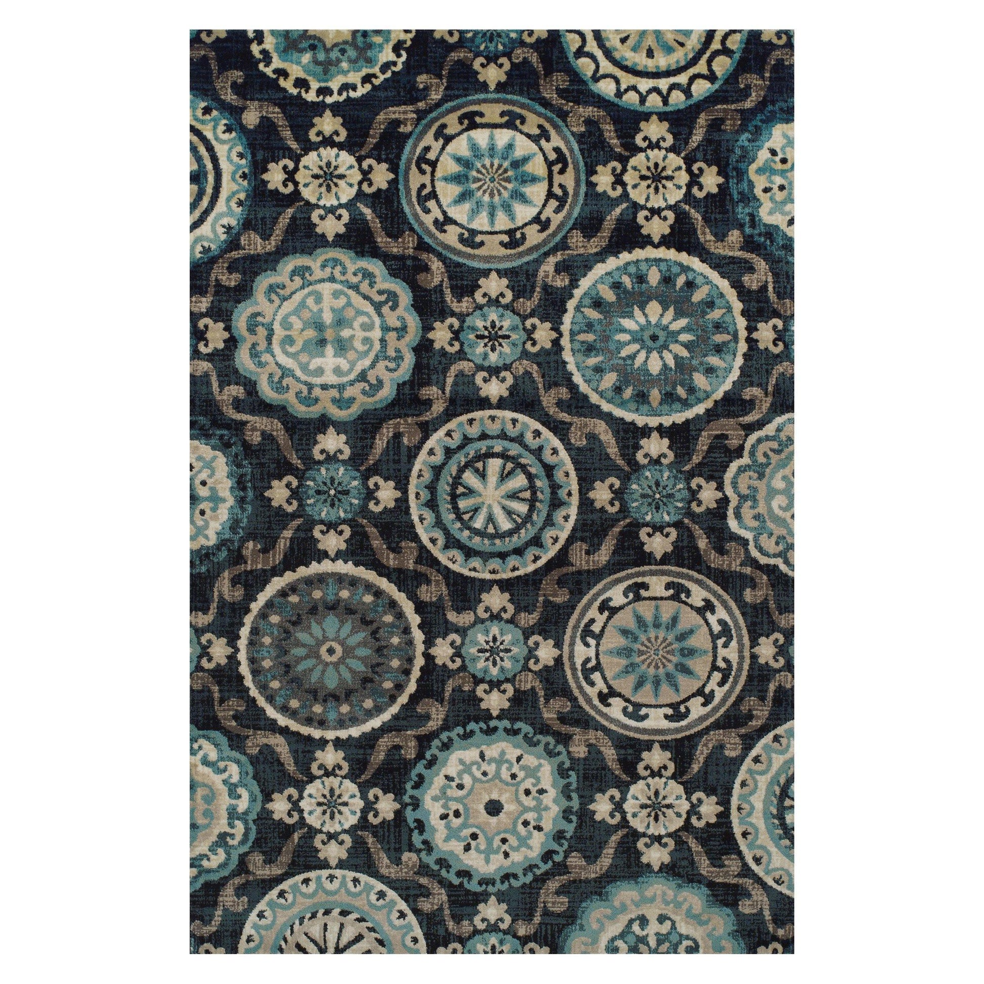 Abner Mid-Century Medallion Pattern Rug FredCo