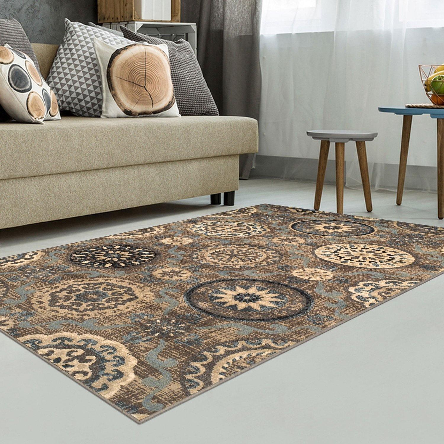 Abner Mid-Century Medallion Pattern Rug FredCo