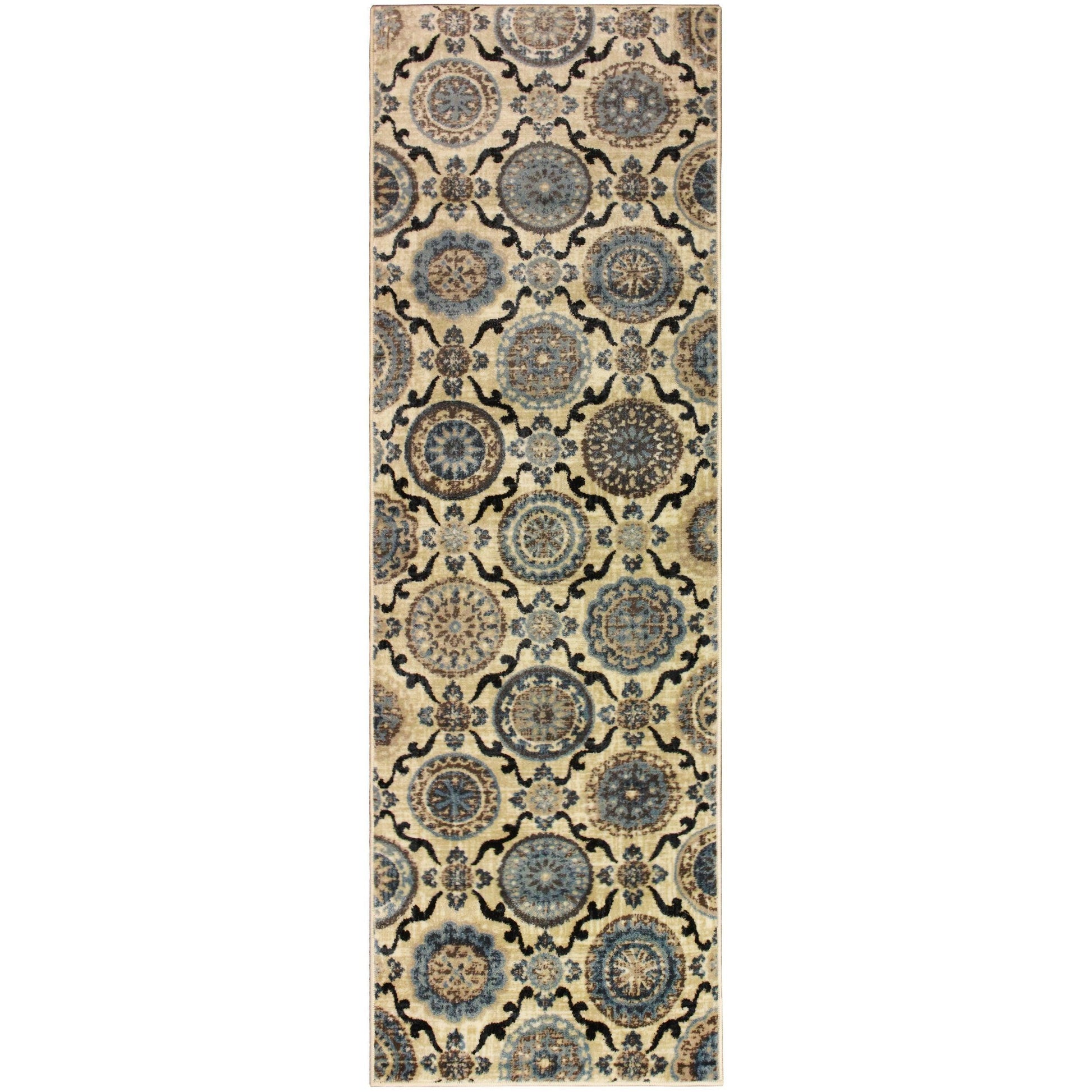 Abner Mid-Century Medallion Pattern Rug FredCo