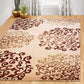 Amber Non-Slip Foldable Modern Floral Medallion Rug FredCo