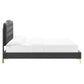 Amber Performance Velvet Queen Platform Bed, MOD-6775 FredCo