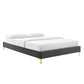 Amber Performance Velvet Queen Platform Bed, MOD-6775 FredCo