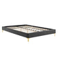 Amber Performance Velvet Queen Platform Bed, MOD-6775 FredCo