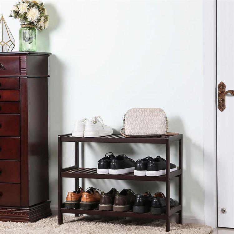 Bamboo Entryway Storage Shelf FredCo