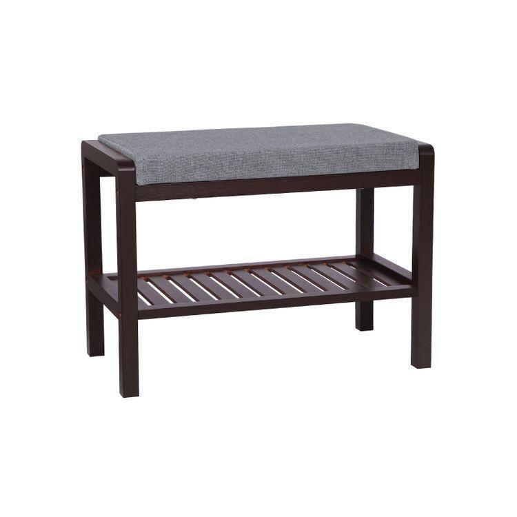 Bamboo Padded Shoe Bench FredCo