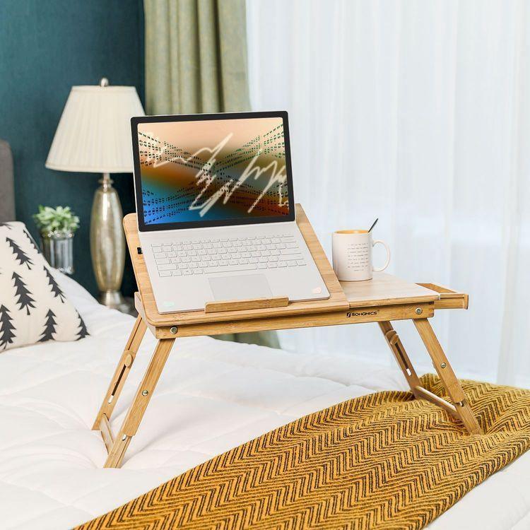 Bamboo Storage Laptop Desk FredCo