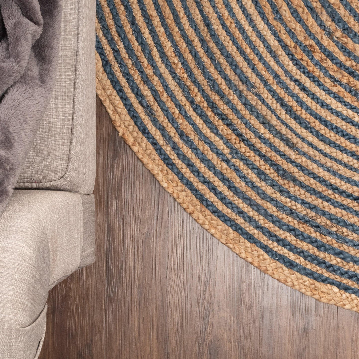 Braided Jute Round Indoor Area Rug FredCo