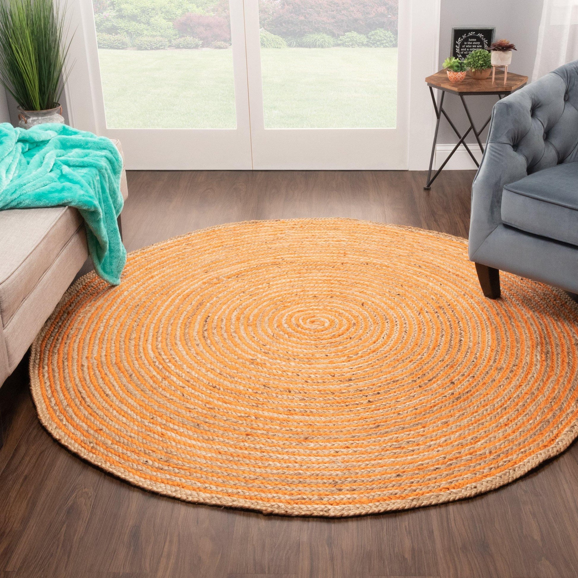 Braided Jute Round Indoor Area Rug FredCo